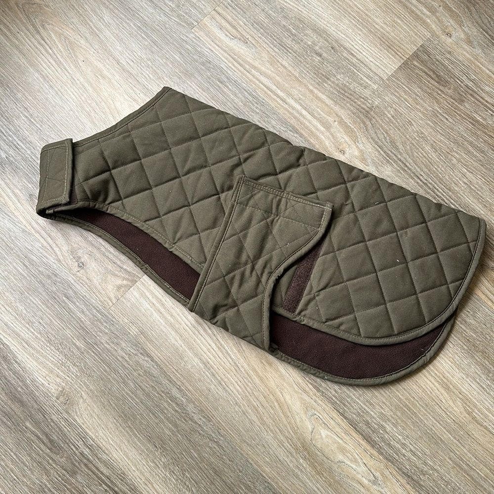 ORVIS QUILTED WAXED GREEN JACKET SIZE LARGE - Picture 4 of 6